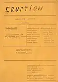 Eruption-Flyer zu einer Veranstaltung 1970
