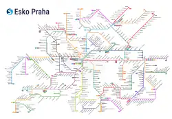 Karte der Prager S-Bahn-Linien