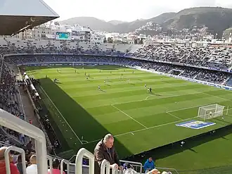 Das Estadio Heliodoro Rodríguez López vor Beginn eines Spiels (April 2019)