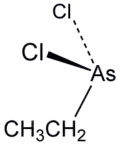 Strukturformel von Dichlorethylarsin