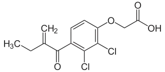 Strukturformel von Etacrynsäure