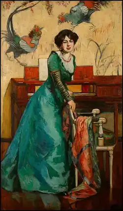 The Music Room (Portrait of Una Dugdale Duval), Ethel Wright, 1912