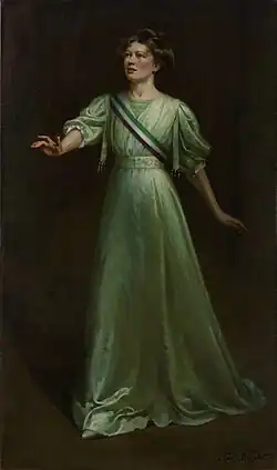 Dame Christabel Pankhurst, Ethel Wright, 1909