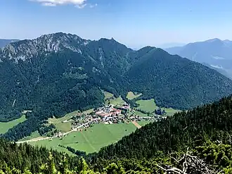 Laber und Ettaler Manndl und Kloster Ettal vom Ochsensitz