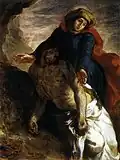 Eugène Delacroix, Pietà, 35 × 27 cm, 1850, Nasjonalmuseet for kunst, arkitektur og design in Oslo