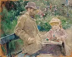 Berthe Morisot: Eugène Manet und seine Tochter in Bougival