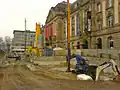 Europaplatz 2011 mit Baustelle für unterirdische Straßenbahnführung und Haltestelle (Kombilösung)