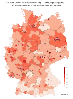 Stimmenanteil (%) 2019 – DIE PARTEI