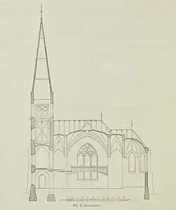 Seitenansicht der Kirche