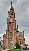 Evangelische Stadtkirche von Westen (2022)