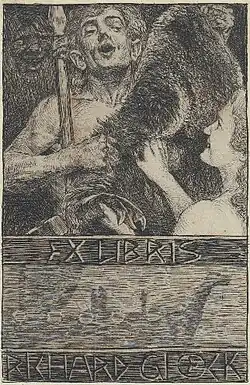 Exlibris für den Pelzhändler Richard Gloeck (1910)