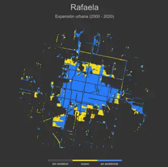 Expansion des Stadtgebiets von Rafaela 2000–2020