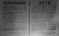 Bekanntmachung von Geiselerschießungen, Paris 21. Oktober 1941