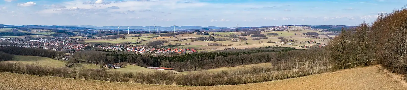 Panorama vom Aussichtsturm nach Nordwesten