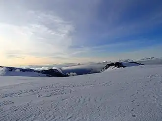 Blick vom Gipfelkrater nach Nord-Westen, August 2013