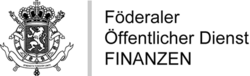 Deutschsprachige Version des Logos des Föderalen Öffentlichen Dienstes Finanzen