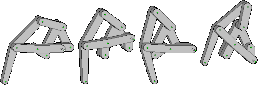 Ein Bein in verschiedenen Stellungen