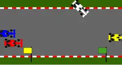 Einsatz der einfachen gelben Flagge