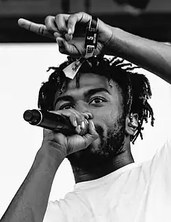 Kevin Abstract bei einem Konzert mit Brockhampton