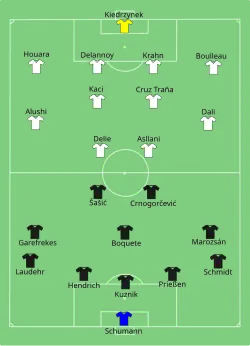 Aufstellung 1. FFC Frankfurt gegen Paris Saint-Germain