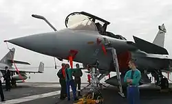 Dassault Rafale auf dem Deck des Flugzeugträgers Charles de Gaulle