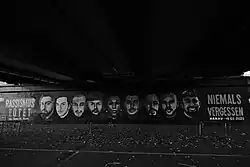 Graffiti erinnert an die Opfer von Hanau.
