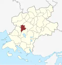 Lage des Sandholts Lyndelse Sogn in der Faaborg-Midtfyn Kommune