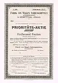Prioritätsaktie (1894)