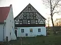 Fachwerkhaus in Nový Drahov (in der Nähe des Sooser Moors)
