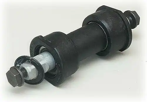 FAG-Einschlaglager, zum Ersatz von Thompson-Lagern mit Vierkant für die Kurbelbefestigung. Die beiden Abflachungen der Außenkanten der Einschlaghülsen erleichtern den Ausbau des Lagers.[34]