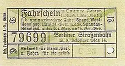Spandau West – Hennigsdorf (40&nbsp;Pf.), 1923