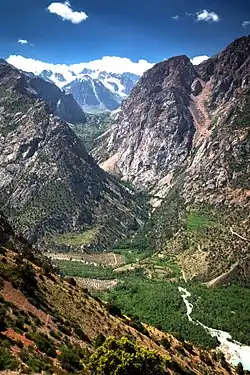 Fan-Gebirgslandschaft