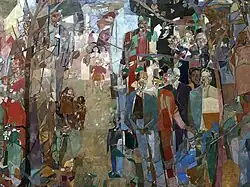 1946–1953: Le Chant de l’Occident, an der Rückwand des Sigristenhauses im Hof des Humanistischen Gymnasiums am Münsterplatz, Basel. Von Ernst Stocker, Coghuf (1905–1976)