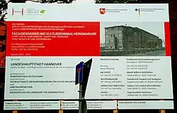 Infotafel zur Sanierung von 2011 bis 2016