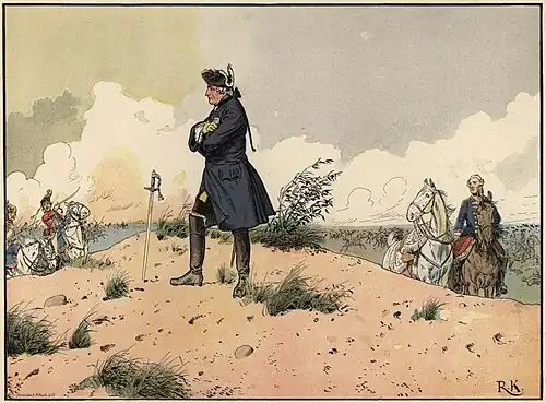 Friedrich II. nach der verlorenen Schlacht bei Kunersdorf