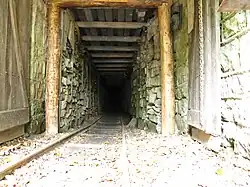 Blick vom Mundloch ins Stolleninnere