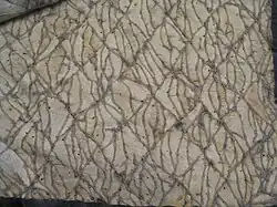 Halbfertigprodukt aus Fehkehlen, Lederseite