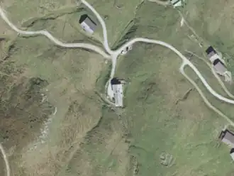 Feldinghütte aus der Vogelperspektive