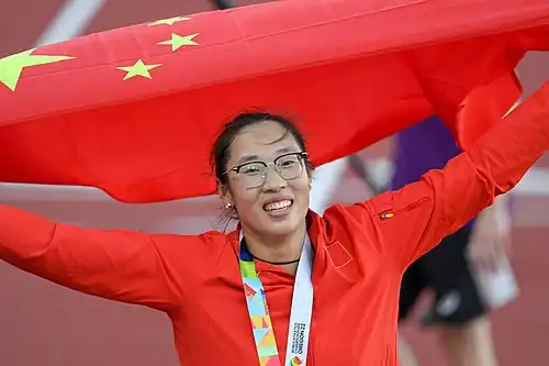 Feng Bin bei den Weltmeisterschaften 2022 in Eugene