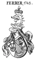 Wappen derer von Ferber (1745) in Siebmachers Wappenbuch