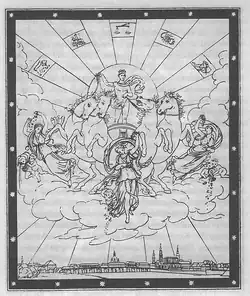 Titelholzschnitt der Zeitschrift „Phöbus“ von Ferdinand Hartmann