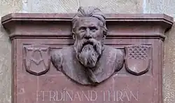 Gedenktafel Thräns im nördlichen Eingangsbereich des Ulmer Münsters