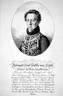Ferdinand Pálffy von Erdőd (1774–1840), Theater­unternehmer