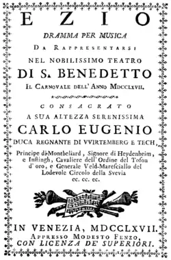 Das Libretto in der Variante von Ferdinando Bertoni