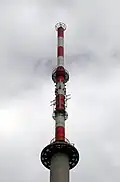 Detailaufnahme der Turmspitze vom Fernmeldeturm Bödefeld