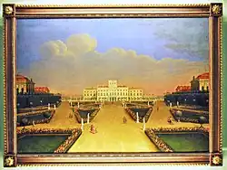 Der Barockpark in einer zeitgenössischen Darstellung