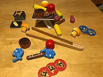 Spielmaterial des Spiels