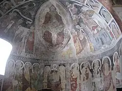 Fresken in der Apsis, Mitte