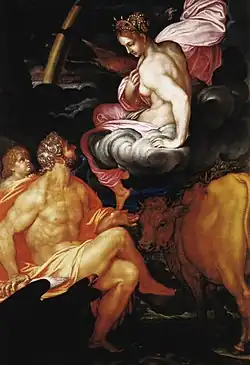 Giovanni Ambrogio Figino, Zeus und Io, Gemälde für Kaiser Rudolf II.