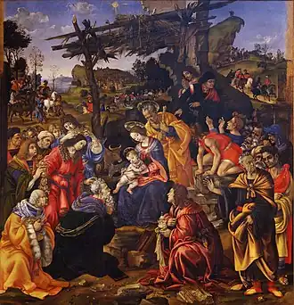 Filippino Lippi, Anbetung der Könige, 1496, Uffizien, Florenz